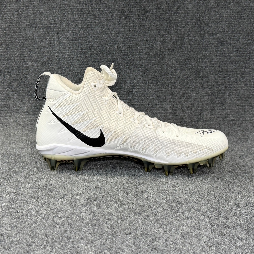 Nike Josh Allen Signed‎ Alpha Menace Pro Mid Football Cleat Men's 12 White